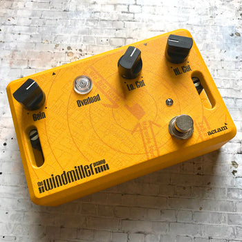 Aclam Windmiller Preamp Pedal, with its late 60s Marquee Club in London, map inspired artwork.